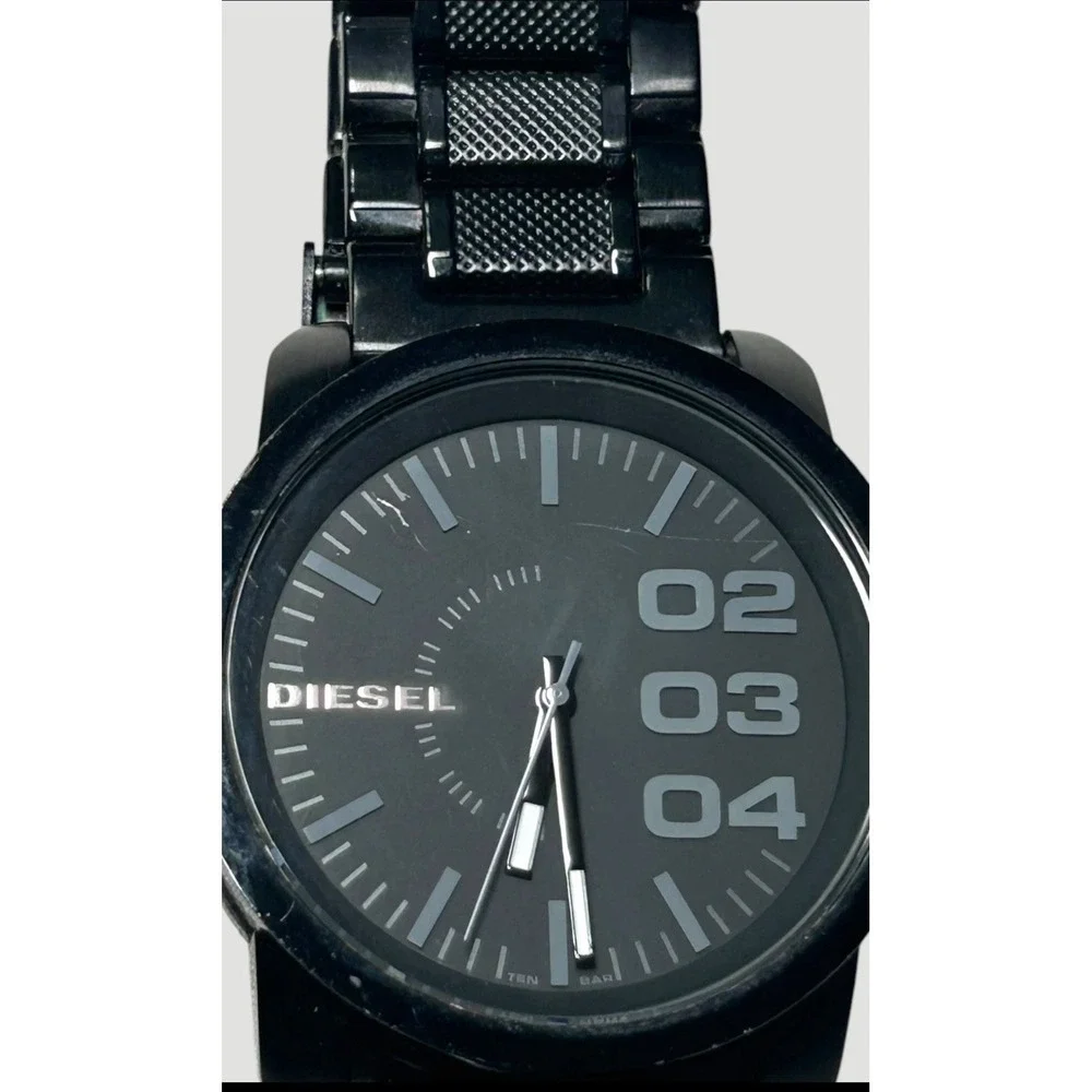 Diesel Men's Double Down Black Stainless Steel Watch DZ1371